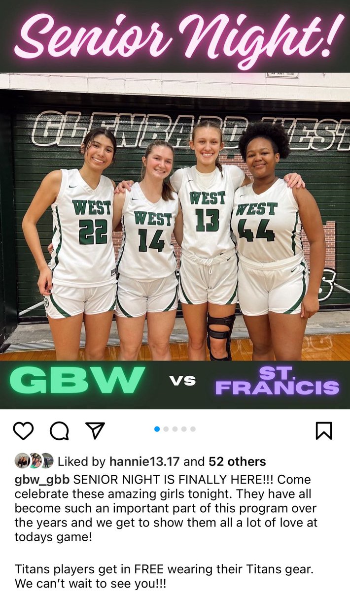 GWGirlsHoops (@girls_gw) on Twitter photo One of our favorite days of the year!! We get to recognize our seniors for everything they have given and done for the program!
Recognition: 6:05-6:10
Game time: 6:30
Biester Gym
Thank you, <a href="/sydneynimsakont/">Sydney Nimsakont</a> , May, Carina and Maddie! Looking forward to celebrating YOU tonight! One of our favorite days of the year!! We get to recognize our seniors for everything they have given and done for the program!
Recognition: 6:05-6:10
Game time: 6:30
Biester Gym
Thank you, <a href="/sydneynimsakont/">Sydney Nimsakont</a> , May, Carina and Maddie! Looking forward to celebrating YOU tonight!