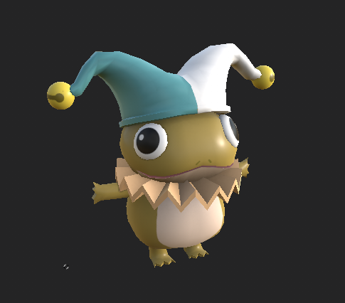 3DGoblinDev's tweet photo. Now the froggy jester has color! 
#MJW17 #GGJ24 https://t.co/lO28er8YqC