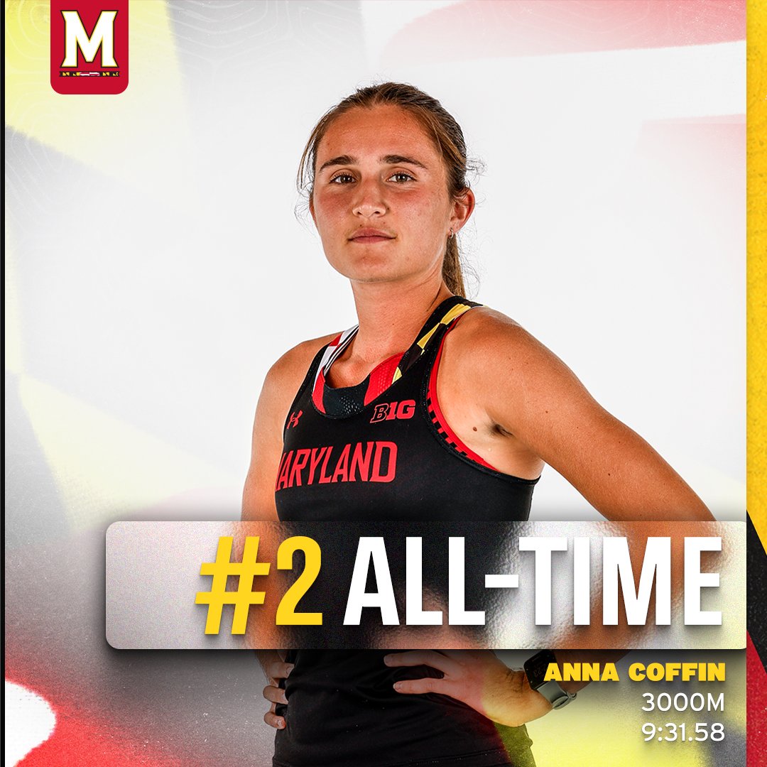 CLIMBING THE RECORD BOOKS 🙌

Anna Coffin becomes just the second female Terp ever to go sub-9:32 in the women's 3000m! #KeepUp
