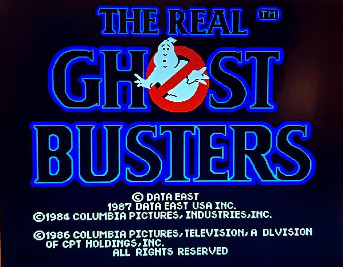 UsedGames1's tweet photo. The Real Ghostbusters,from Data East company.When I discovered this game,I spent hours playing it with my friends.Although it was never considered among the best or a classic,it always entertained me.Did you guys play it too?? #ghostbusters #therealghostbusters #arcade #Videogame https://t.co/Df5blD1OtX
