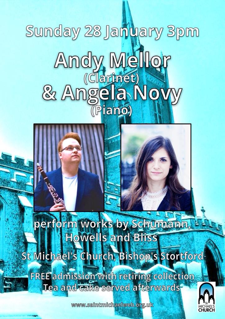 You are warmly invited to our January recital tomorrow afternoon. Excellent music in a lovely setting with homemade cake!