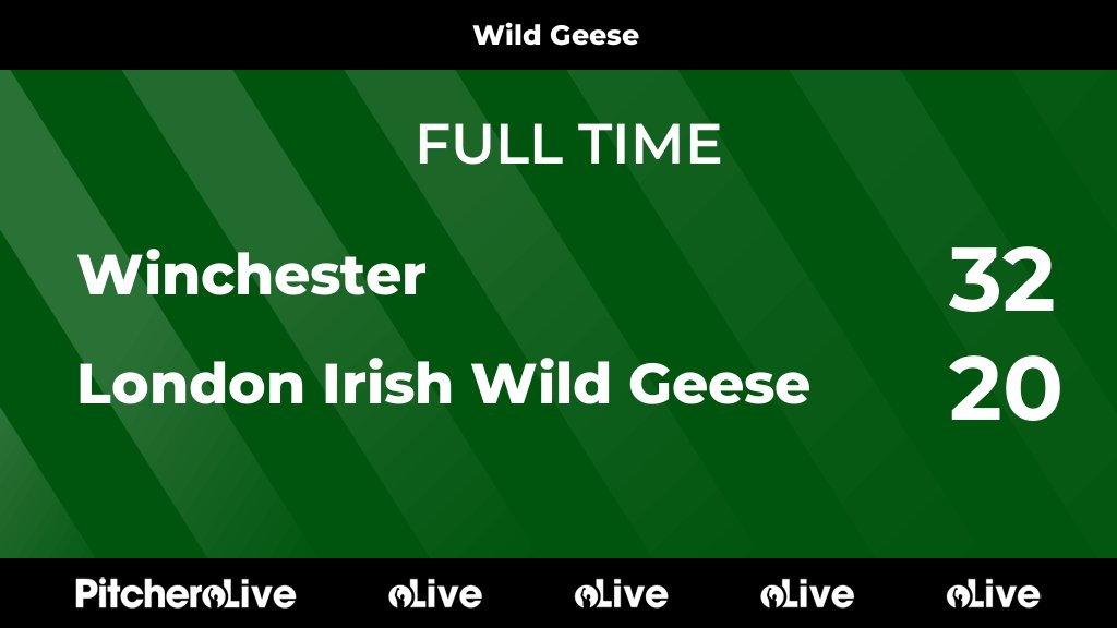 FULL TIME: Winchester 32 - 20 London Irish Wild Geese
#WINLON #Pitchero
liarfc.co.uk/teams/208496/m…