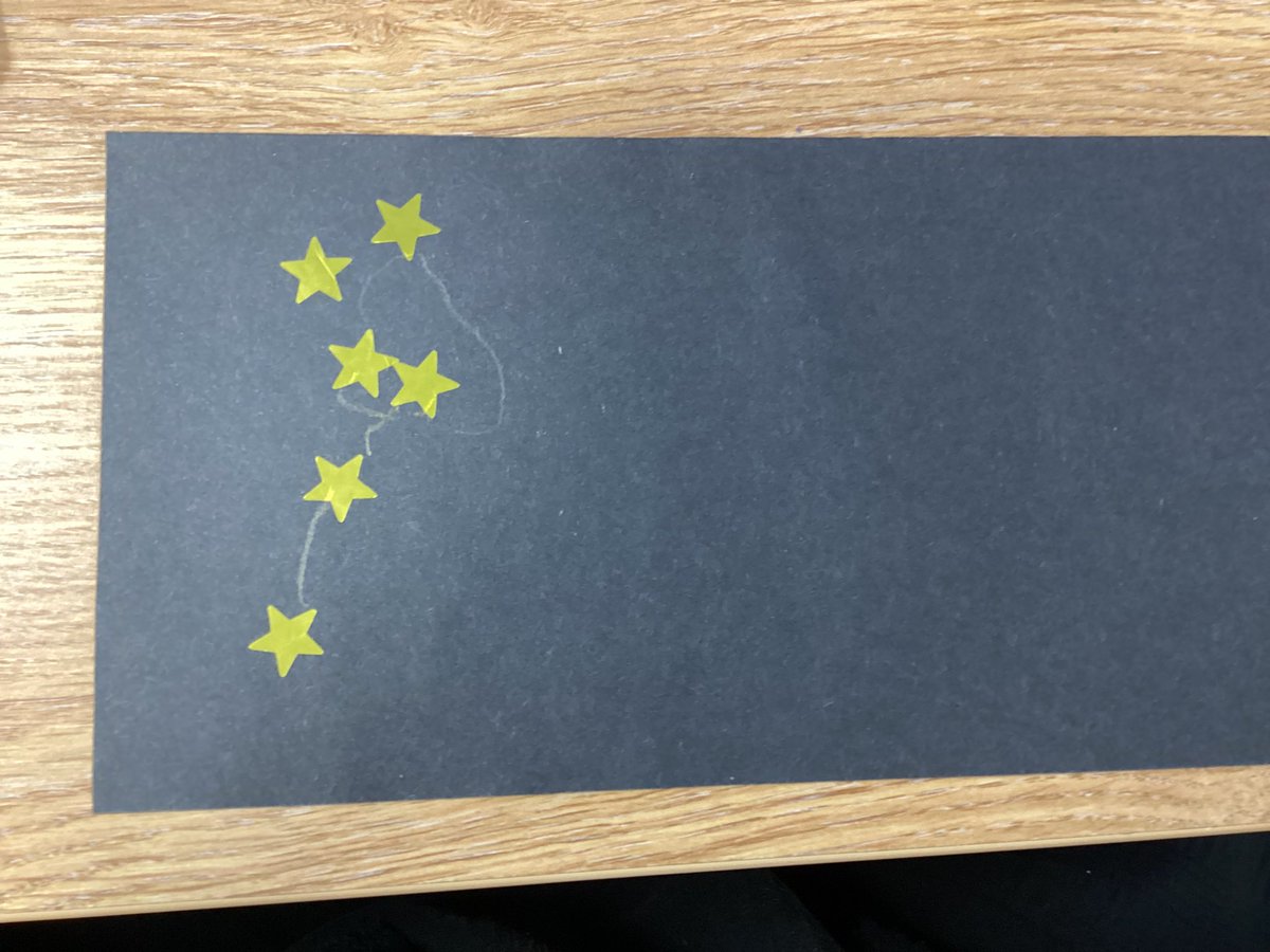 We made our own constellations 🌌 swipe to see some of our children’s constellations. The children made a snake,  a flag and many other designs. 
@firbeckacademy #FabulousFirbeck