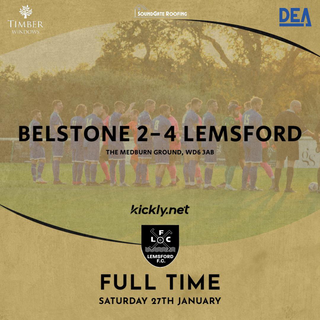 A true story of David defeating Goliath. <a href="/BelstoneFC/">Belstone F.C.</a> have been undefeated all season, at the summit of the HSCL Prem. Up steps Lemsford, playing with heart, desire and the perfect dose of quality. We walk away with 3 points away from home. Quality effort from all the lads👏🏼