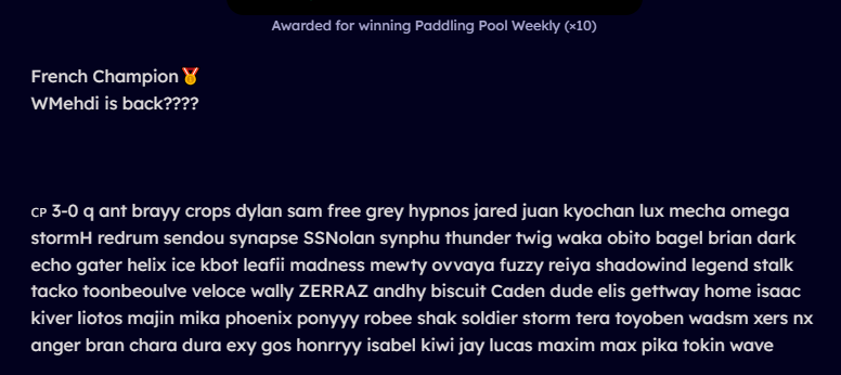 beating 86 players in 1 set, insane splatoon saint. free drinks for this lad