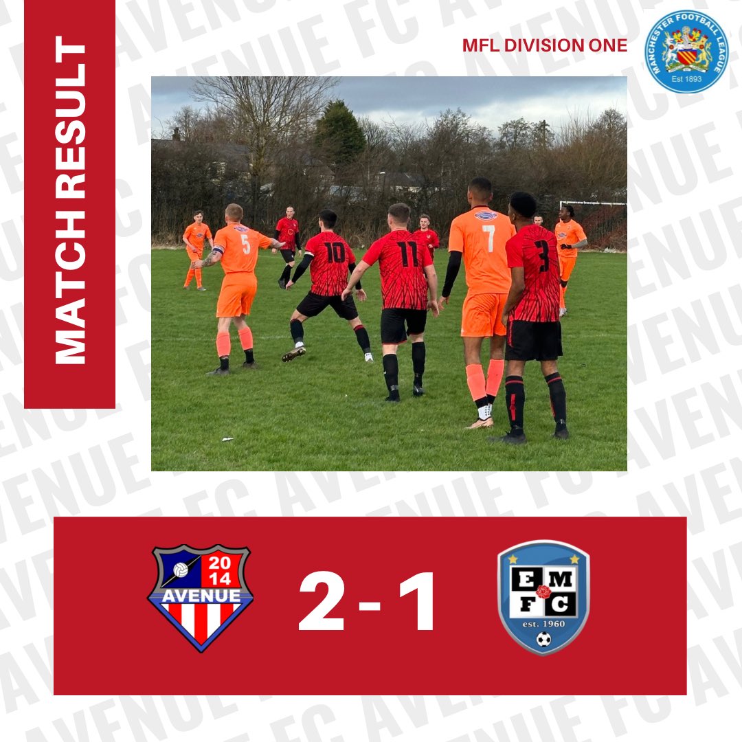 Manchester League Division One Result -: Avenue 2-1 East Manchester ⚽️ Kieran Newton ⚽️ Mitch Clarke 🅰️ James Merrick 🅰️ Mikey Dodgson ⭐️ Mikey Dodgson 🔴⚫️🔵 Proudly Sponsored by -: FT Surfacing Go4Raw Rothwells SuperTravel #AvenueMFL #AvenueFC #UpTheAve