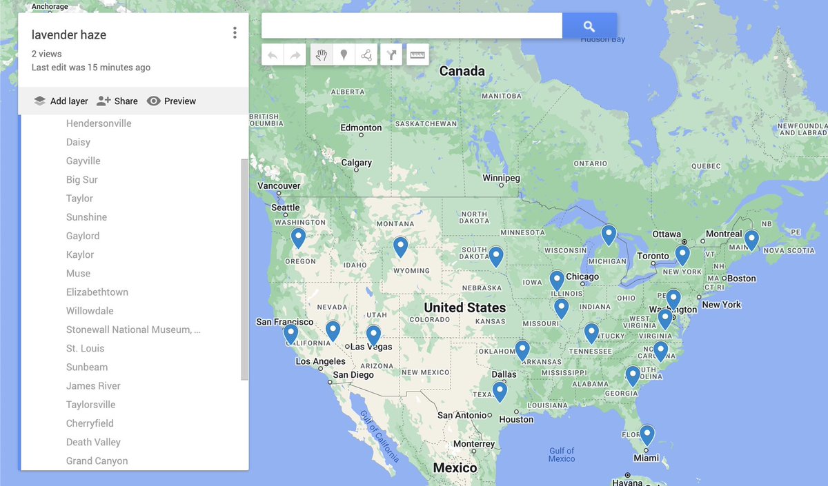 throwbackgaylor's tweet photo. one year ago today, taylor released the music video for ‘lavender haze’ and included a weather map marked with locations. some included:

— gayville, ny
— stonewall museum: ft. lauderdale, fl
— gaylord, mi
— daisy, ga
— big sur, ca
— muse, ok
— kaylor, sd

january 27, 2023 https://t.co/vpFBS4Yw7m