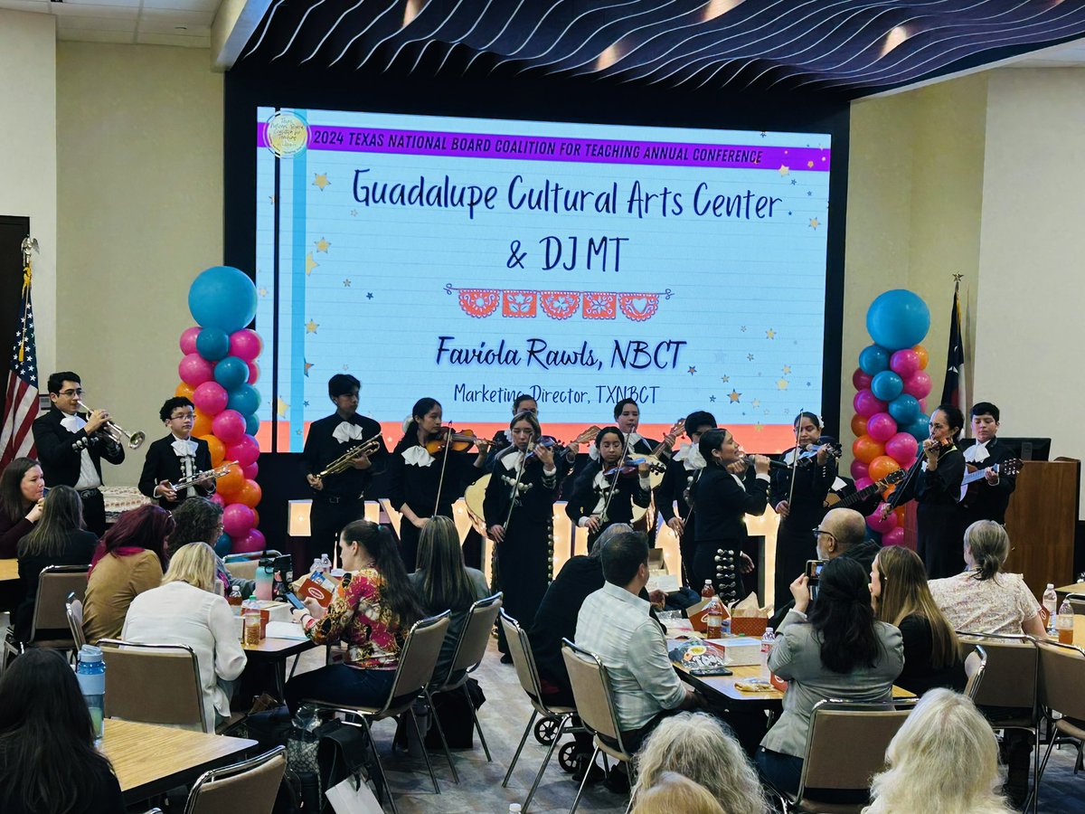 It was amazing to be in the room to hear the beautiful Mariachi Performance by @TheGuadalupe Cultural Arts Center! Thank you the students, families, & the instructors who provide a connection to their culture through music, art, & performance! @TexasNBCT #TexasNBCTConference2024