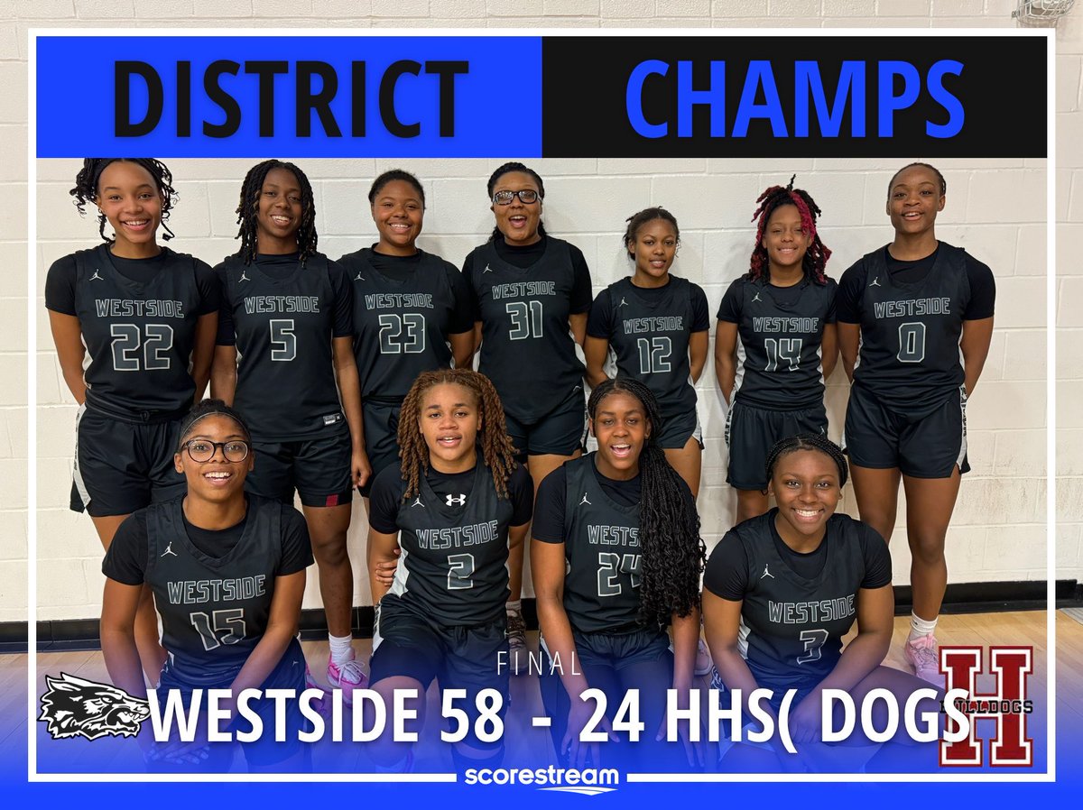 WestsideWBB's tweet image. And still!!!!!!!! 🏆🏆 

The Wolves clinch back to back district titles with a win over Heights. 
#AFAT #OnePackOneGoal🐺🏀🐺🏀

@nesoanisiobi 13pts
@TelynnMichelle 13pts
@cascydishera 9pts