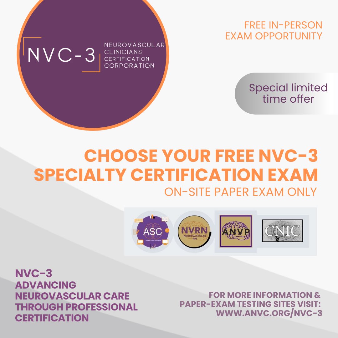 Neurovascular Clinicians Certification Corporation tweet media