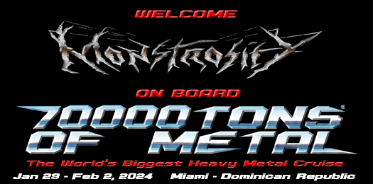 LAVOIZEN's tweet photo. MONSTROSITY will replace NILE on the 70,000 Tons of Metal 2024 Cruise leaving this Monday!! NILE is devastated to announce that two members have contracted COVID-19. This unfortunate situation means that NILE will no longer be able to sail on #70000TONS OF METAL 2024 https://t.co/u0eVYJI31N