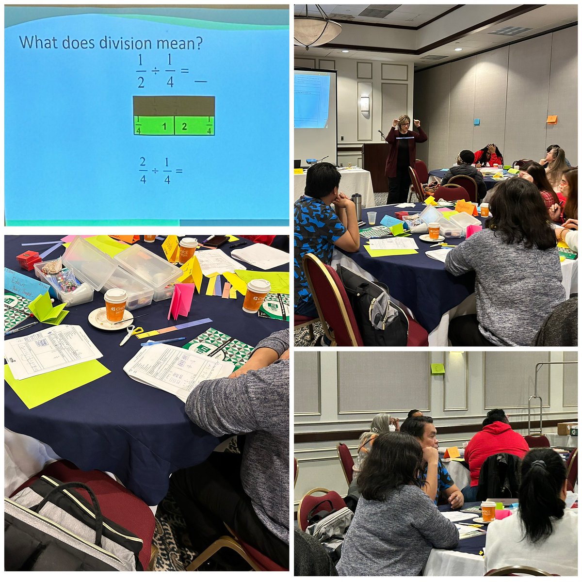 It’s more than Keep-Change-Flip!!! Our AMAZING grade 5 teachers are developing conceptual understanding of dividing fractions (on a Saturday) in order to increase math achievement.💙💛 @pgcps @PGCPSCurriculum @NTNMATH