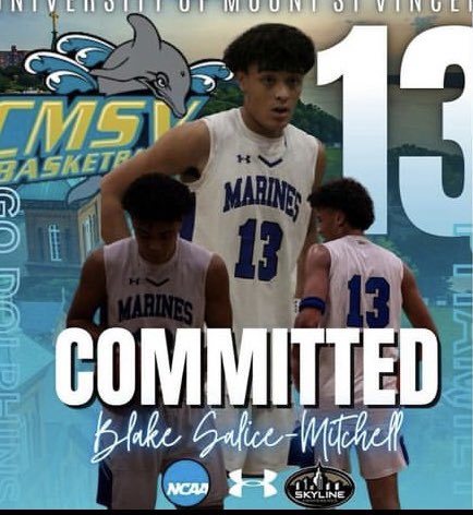MarinesBasketb1's tweet photo. Congrats to Blake for committing to Mount Saint Vincent. He has tremendous potential and has been playing with explosive intensity. https://t.co/JvRZuTv5Ww