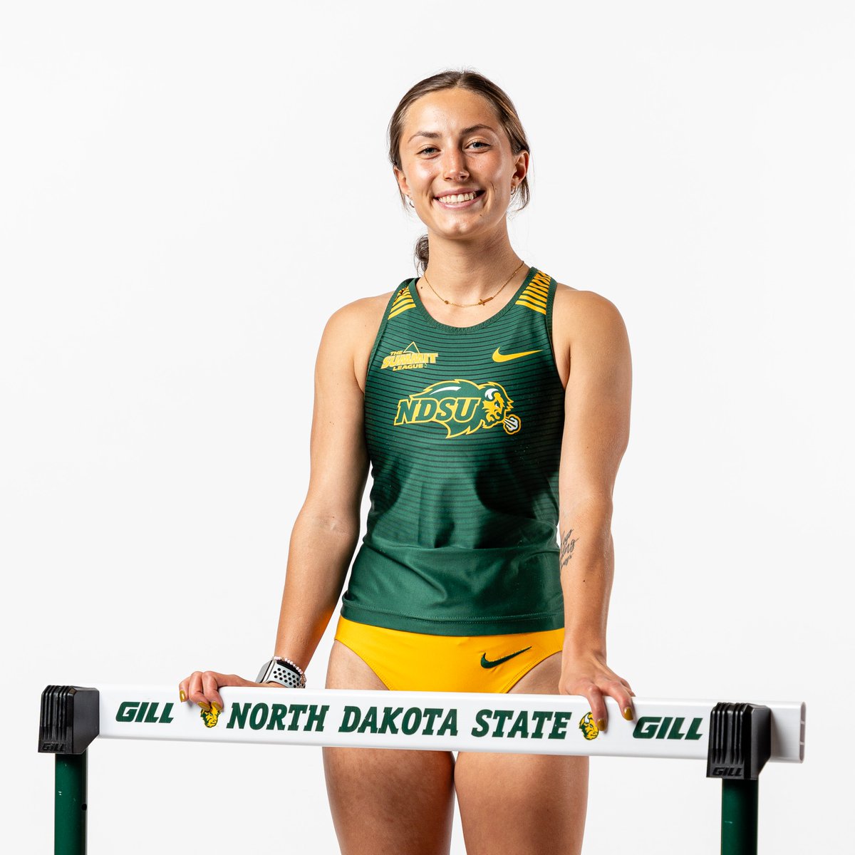 NDSUTrackField's tweet image. Bailee Dierks ran a career-best 8.57 in the 60m hurdles, taking 2nd in the meet and ranking 8th all-time at NDSU.