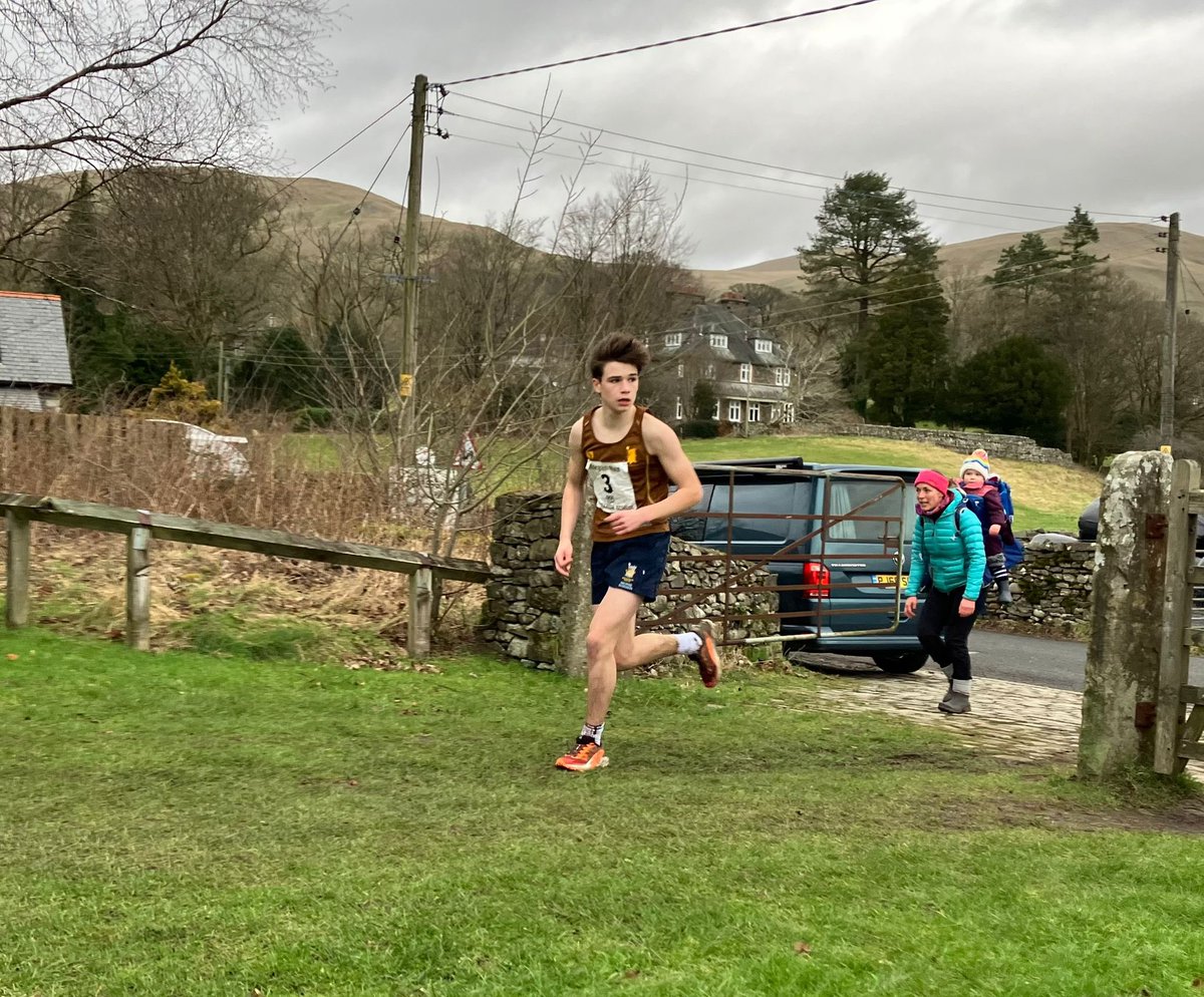 Not far behind….. Kingfisher George ran superbly today to finish 13th….. but 3rd Sedbergh pupil back. So proud George…. Well done. <a href="/SedberghRunning/">Sedbergh Running</a> <a href="/SchoolHouse_Sed/">School House</a>