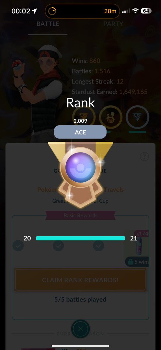 IndicomUK's tweet photo. After an incredibly underwhelming Day One of Shadow Ho-Oh Weekend I hit Ace tonight! First time ever! 🔥

#ShadowGligar/#Azumarill/#Umbreon got me here but might be time for a shake up? What are you running this season in OGL? 

#PokemonGO #GoBattleLeague #GreatLeague #PVP https://t.co/daIsAdNZIS