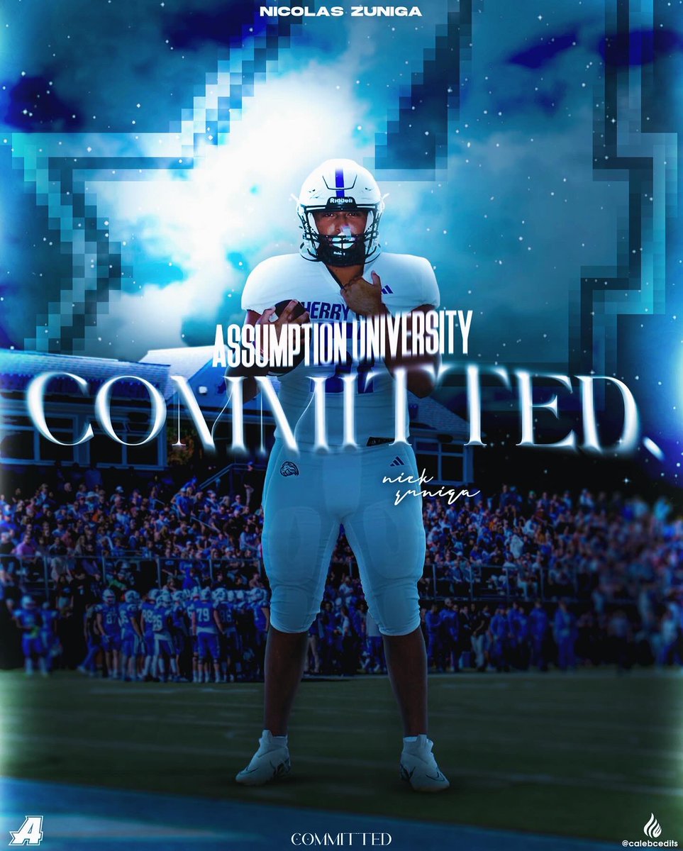 niczz3245's tweet photo. 100% Committed🤍💙 @AssumptionFB @CoachCalebKoval @CHWestFB1 @Coach_Arabia https://t.co/YqQQb8LG7M