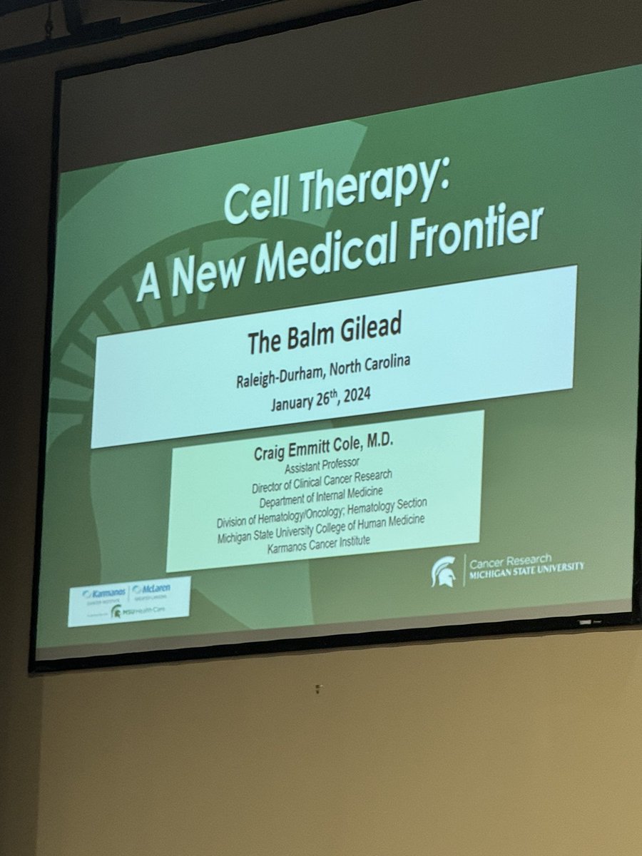 Balm and Gilead conference with @CraigEmmittCole speaking on #multiplemyeloma #CARTtherapy #bispecifics and #healthdisparities