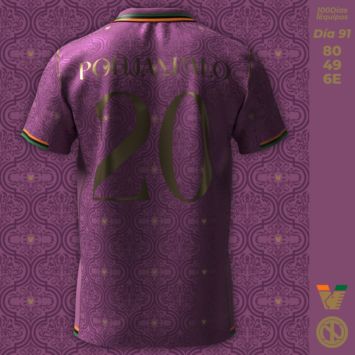 designedbyONI's tweet photo. Venezia FC | Third Kit
The purple and gold colourway is inspired by the traditional costumes worn during the Venetian Carnival; all trims are in orange, black and green, the colours of the “Unione”.

#100Días100Equipos #Día91 https://t.co/o1pY6VPF4H