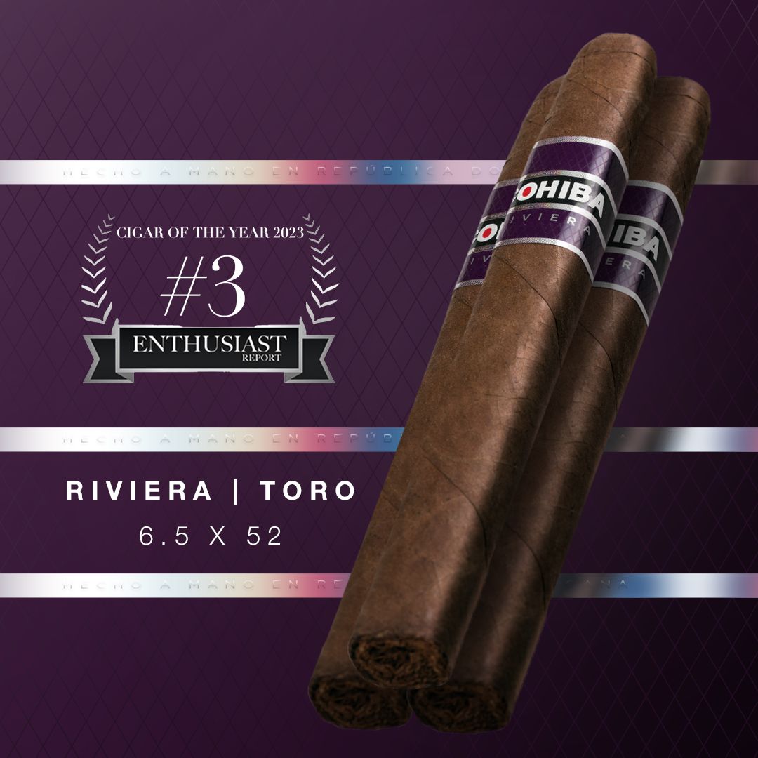 A thank you to the tasting panel and team at @EnthusiastReport for putting a little shine on the @CohibaCigars Riviera Robusto… Number 3 Cigar of 2023! #CohibaRiviera #Top3 #CohibaCigars #ExperienceLuxury #EnthusiastReport #TheCohibaDifference
