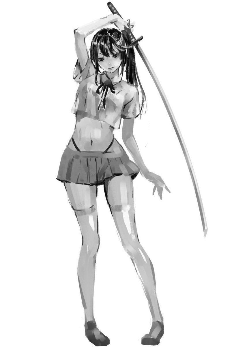 「日本刀女子」|kazuyaのイラスト
