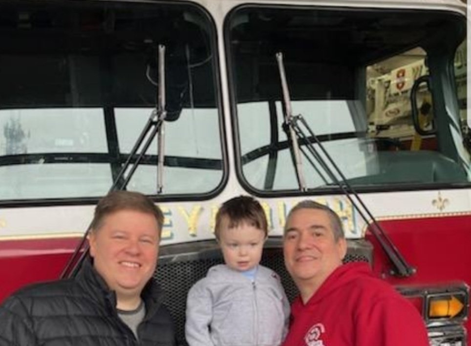 local1616's tweet photo. Little Steve and his Dad and the Chair of Public Safety Fred Happel came by and made everyone's day at Station 3 yesterday. https://t.co/MBaIOOhfdL