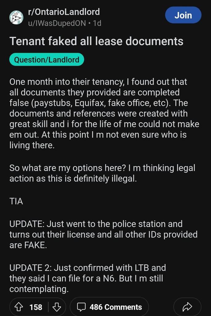 “Profesional renters” are getting better and better at duping landlords.

Check. Everything. 👇🏽