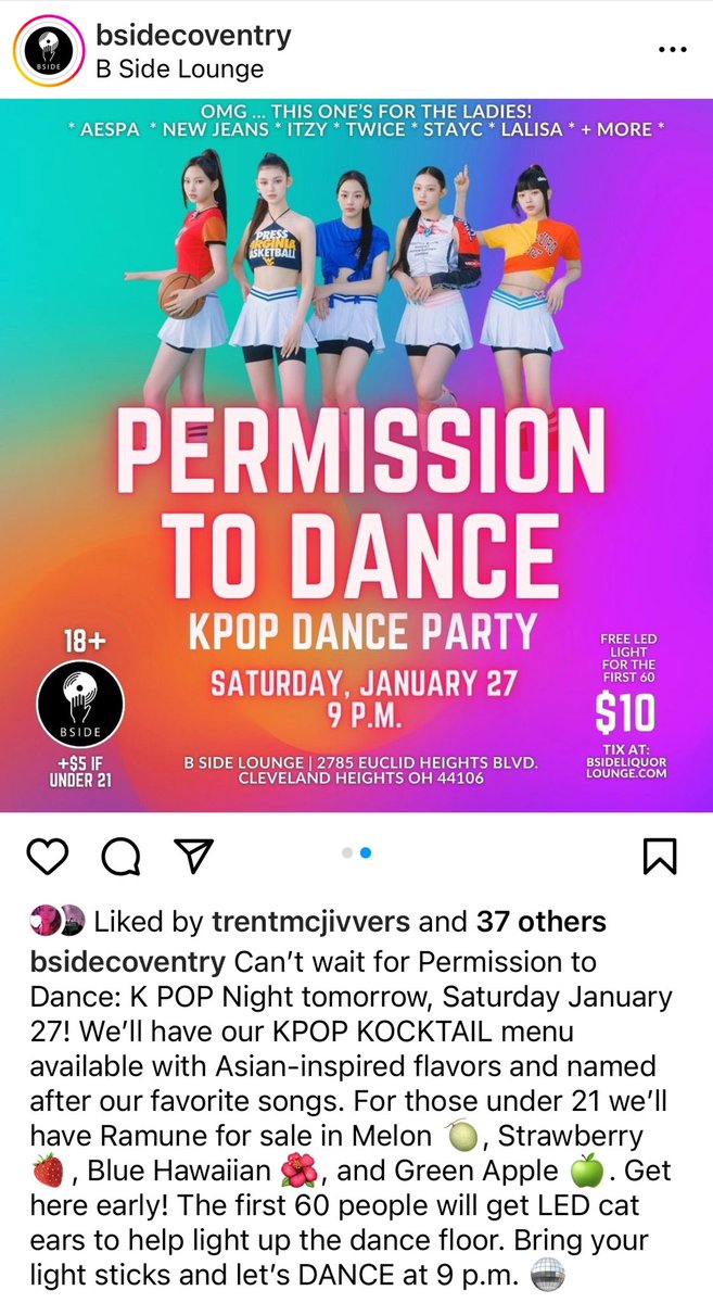 monkeydog9's tweet photo. TONIGHT!!! CLEVELAND KPOP FRIENDS!! At @BSideCoventry 
#CLE #Kpop https://t.co/SmXJeDFu8L