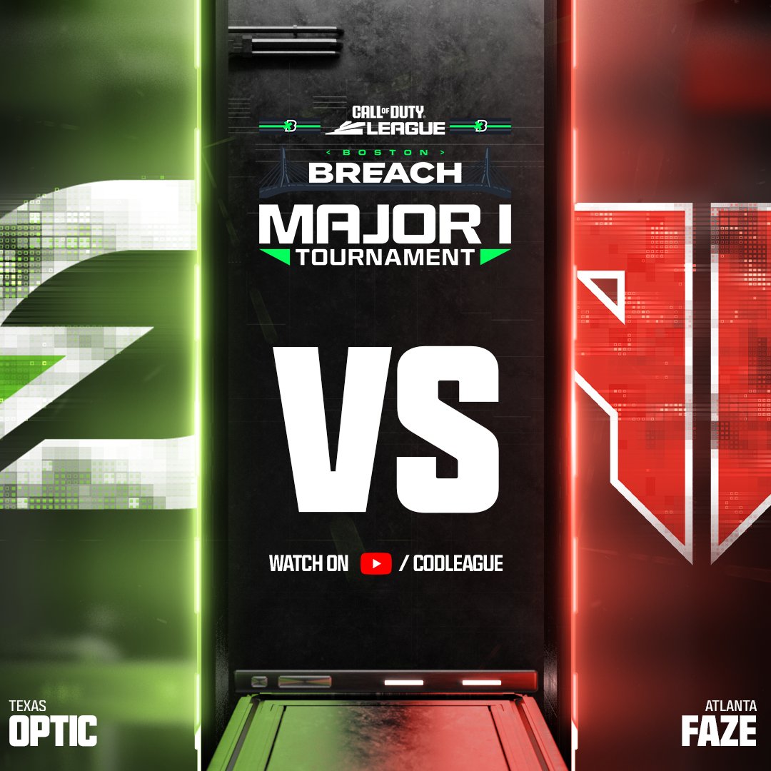 CODLeague's tweet photo. ‼️ A SATURDAY SHOWDOWN STARTS NOW ‼️

@OpTicTexas vs @ATLFaZe 

📺: https://t.co/FSwi6eM0wF https://t.co/IC91oVtXo2