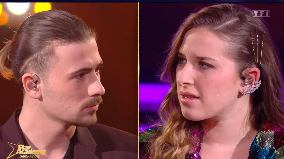 NewsTVReal's tweet photo. J'ai cru que l'huissier allait nous dire que c'était 50-50, fin des votes, et qu'ils retournaient au château à trois pour la finale. #StarAcademy #StarAcademyleLive https://t.co/oA9TlCsVLs