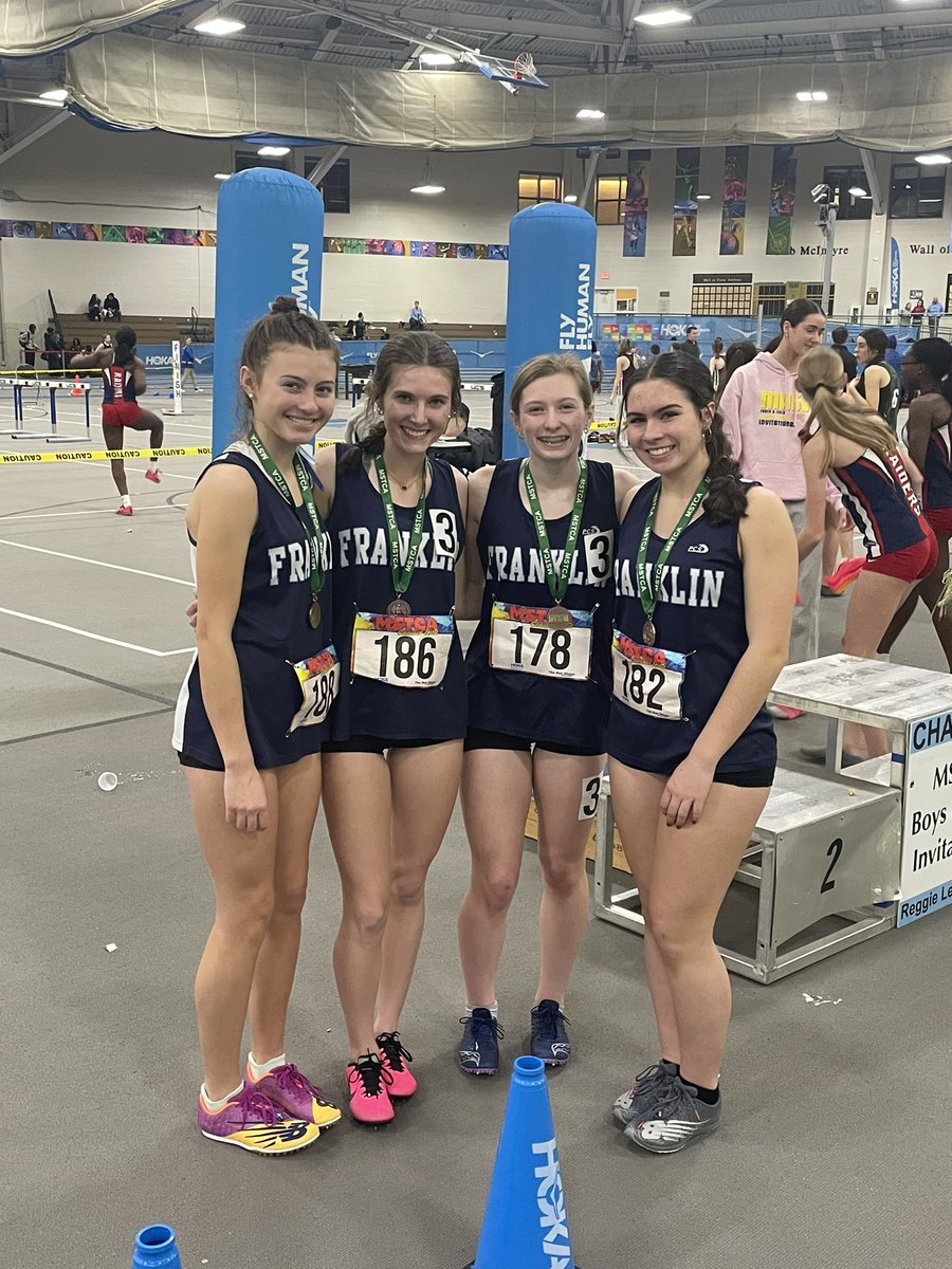 Girls 4x400 (Cuneo, Joyce, Griffith, Camp) places 4th with a 4:17.05
