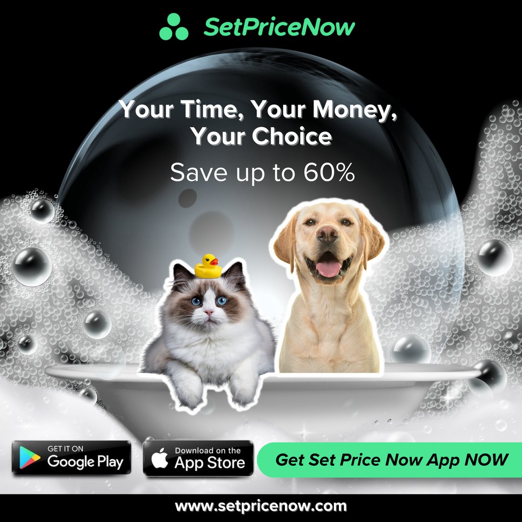 setpricenow's tweet image. Say goodbye to endless phone calls and emails! With Set Price Now, you can send requests to multiple beauty service providers or dog groomers at once, saving you time and effort. 📲💅🐶 #SimplifyYourSearch #SetPriceNow

#grooming #perthdoglife #pawpackuae #pdxdoggroomers