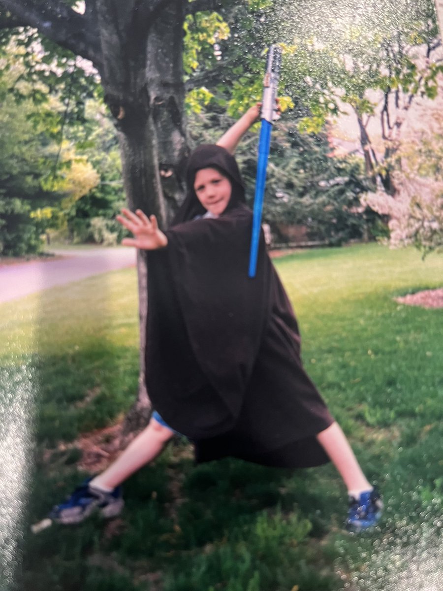 my mom texted me a photo of my padawan days
