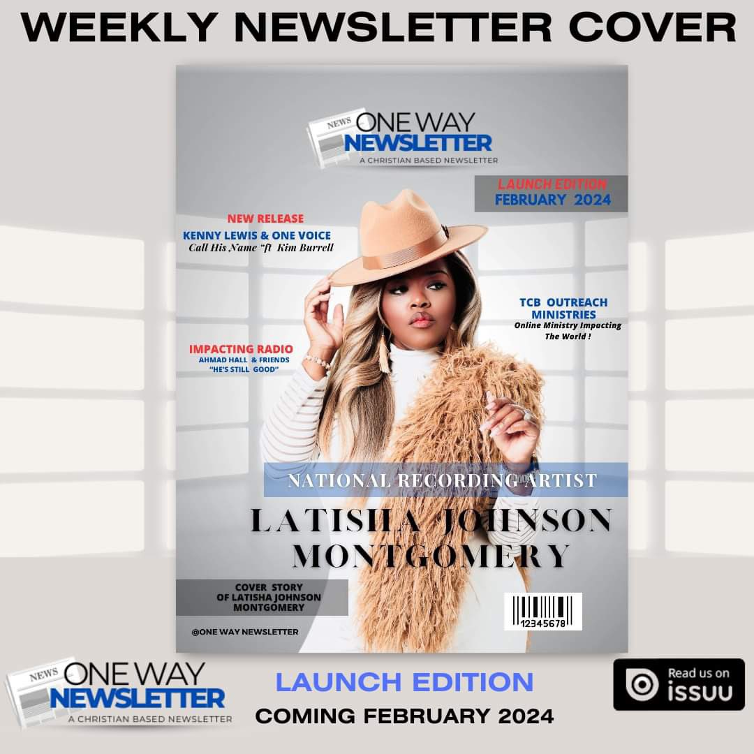 Yall im so ecstatic about the launch of the new ONE WAY NEWSLETTER ‼️Gracing the cover is nothing but a blessing and favor from our LORD🙌🏾 thanks Benjamin DGodchaser for always supporting me and making sure my music and story are heard
#latishajohnsonmontgomery
#Singerforchrist