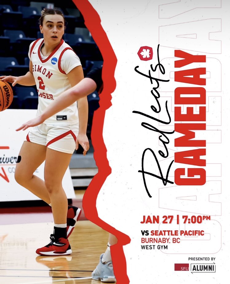 It’s game day in West Gym!

🆚 Seattle Pacific 
📍 West Gym at SFU
🕒 7pm Tip Off
📺 Watch on YouTube if you can’t make it!