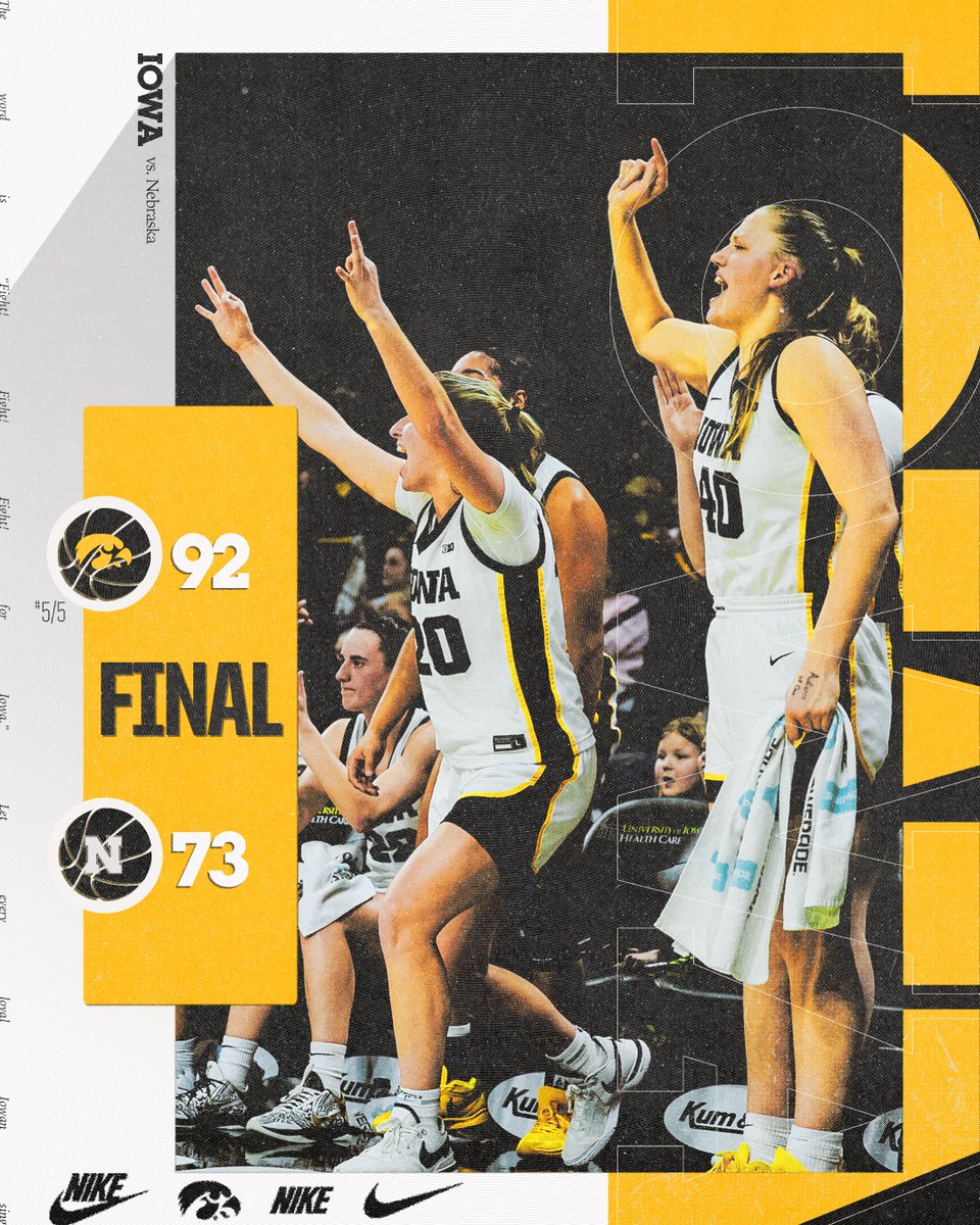 IowaWBB's tweet photo. 𝗘𝗻𝗱 𝗚𝗮𝗺𝗲.

#Hawkeyes https://t.co/SzKO2QHO6z