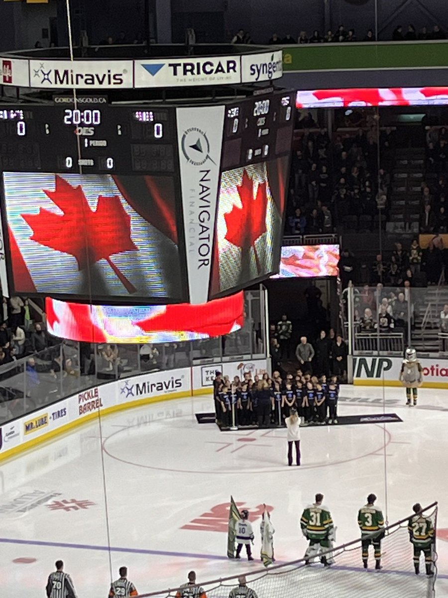 Super proud of our @Riverside_PS Grade 5 Rams for singing O Canada @LondonKnights game! Thank you to our principal @krislynds, our staff and parents for their support! #MusicMakesUsBetter