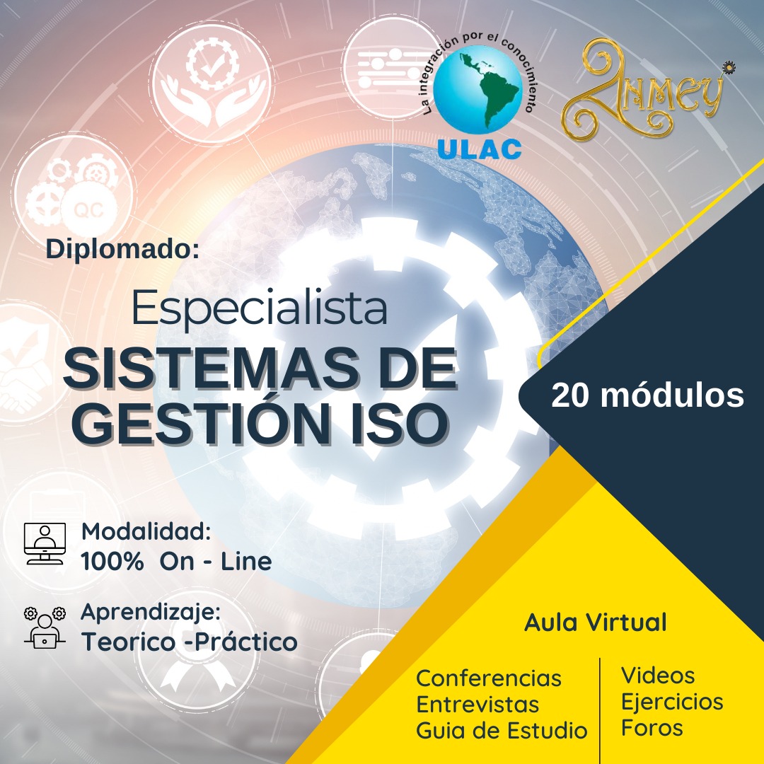 AnmeyC's tweet photo. 🚀 ¡Rompe esquemas con nuestro Diplomado "𝗘𝘀𝗽𝗲𝗰𝗶𝗮𝗹𝗶𝘀𝘁𝗮 𝗲𝗻 𝗦𝗶𝘀𝘁𝗲𝗺𝗮𝘀 𝗱𝗲 𝗚𝗲𝘀𝘁𝗶ó𝗻 𝗜𝗦𝗢" avalado por la Universidad Latinoamericana y del Caribe ! Eleva tu perfil profesional con una de las especialidades más reconocidas y demandadas a nivel mundial. https://t.co/xc4BSXpm9Q