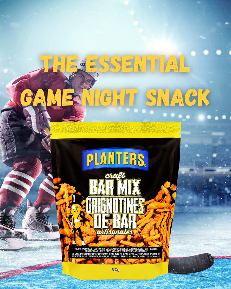 Don't forget your Planters Bar Mix to turn up your game night snacking!