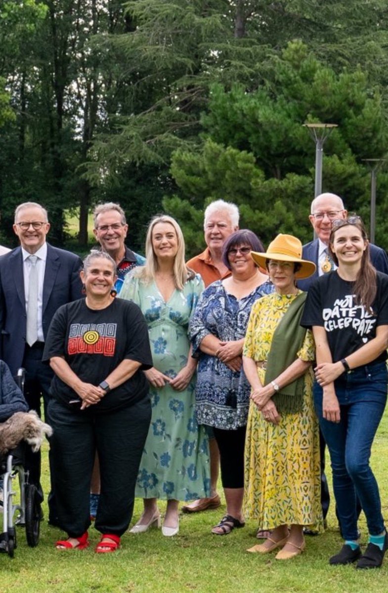 KatyKray73's tweet image. “I look forward to leading a government that makes Australians proud, a government that doesn’t seek to divide, that doesn’t seek to have wedges but seeks to bring people together,”  -quote by PM after election win. 

Photo Albo posted on Australia Day, the woman on the end is