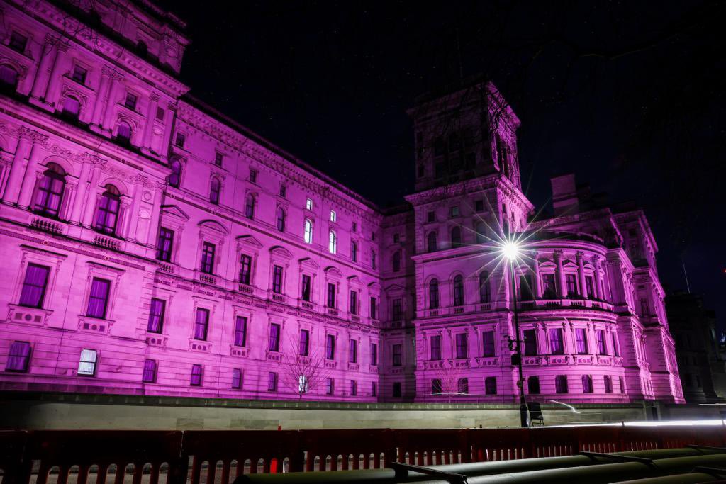 PhilipRBarton's tweet image. Today the FCDO estate was lit up purple alongside other national landmarks to mark #HolocaustMemorialDay.
Let us unite against prejudice, promote tolerance and honour the resilience of survivors.