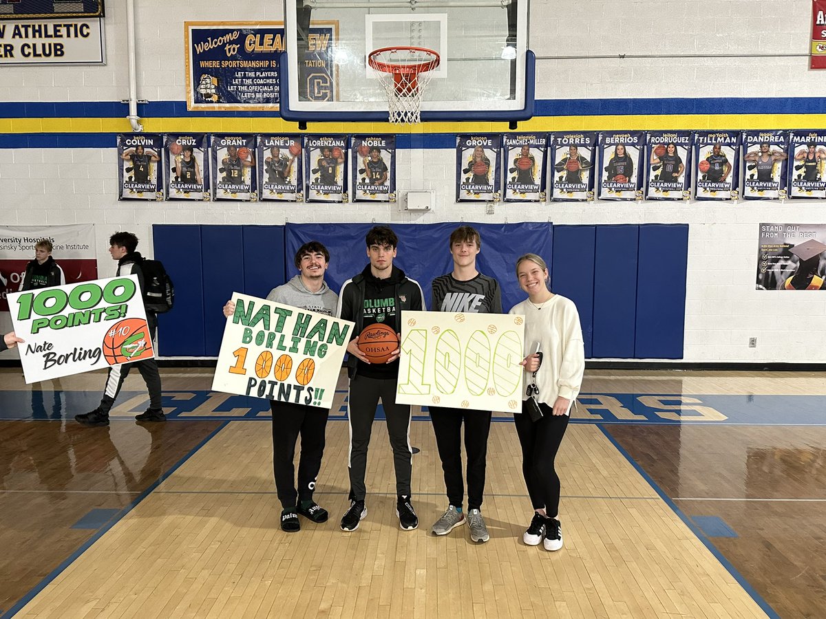 Columbia Basketball (@_chsbasketball) on Twitter photo Congratulations <a href="/BorlingNathan/">Nathan Borling</a> on scoring your 1,000th career point this afternoon.
Thank you <a href="/chsclippers/">Clearview Clippers</a> for helping recognize and honor this accomplishment. Congratulations <a href="/BorlingNathan/">Nathan Borling</a> on scoring your 1,000th career point this afternoon.
Thank you <a href="/chsclippers/">Clearview Clippers</a> for helping recognize and honor this accomplishment.