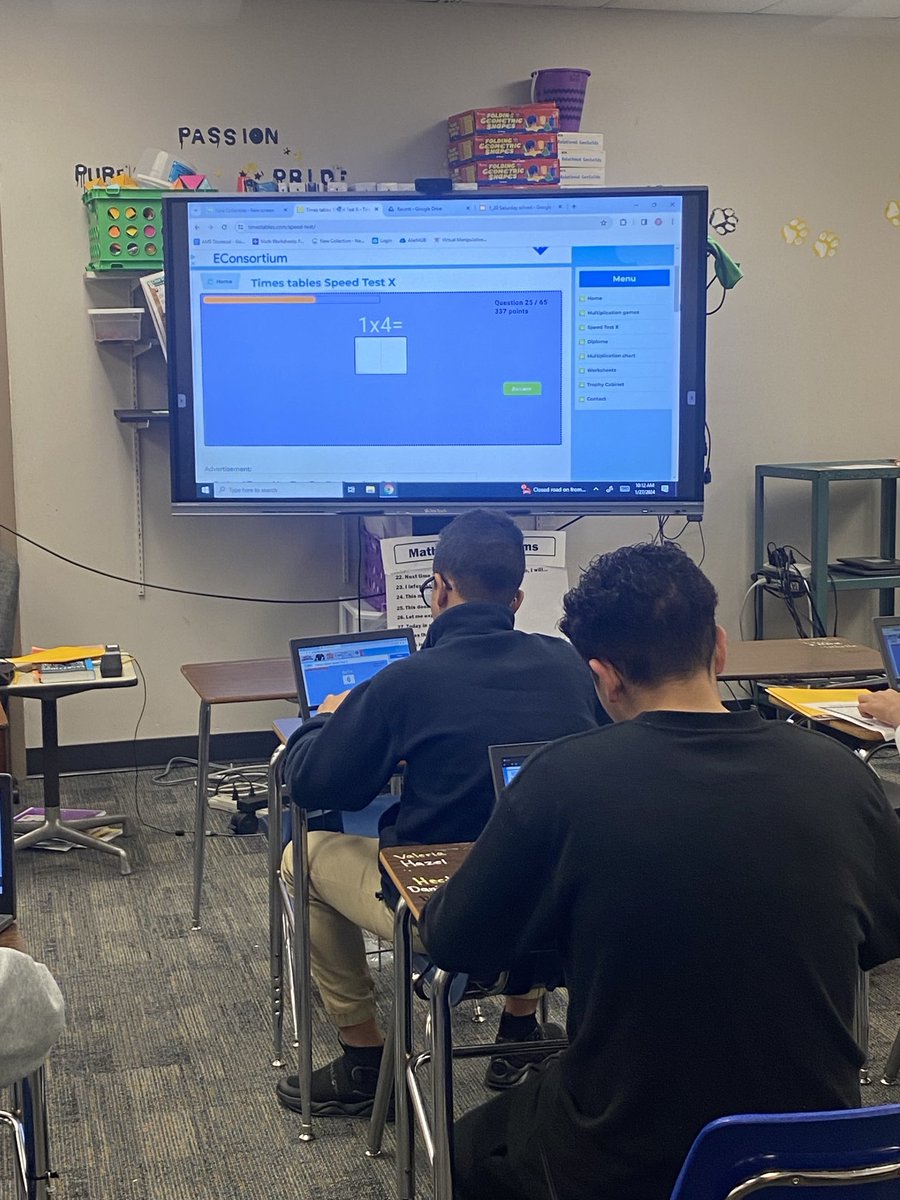 AliefMiddleESL's tweet image. Students practicing speaking in the English Language Development rotation and multiplication factors in their Math rotation using Timetables.com.#ESLSaturdaySchool.⁦@PrincipalLopez9⁩ ⁦@MMrbracy⁩ @RaymondLowery11⁩
