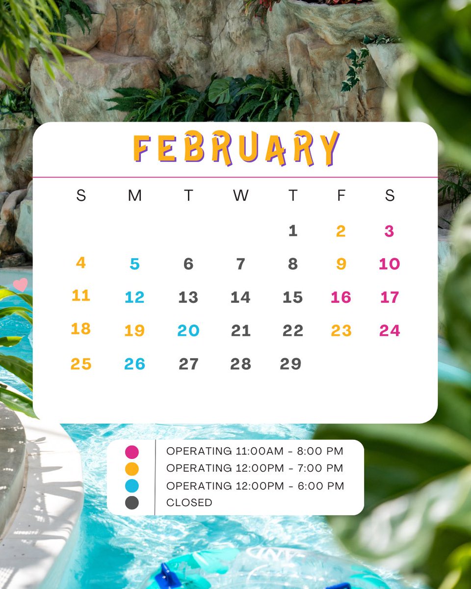 New month, new adventures! February is just around the corner, so make sure to check out our February calendar and start planning your getaway at Island Waterpark! #ACIslandWaterpark #ShowboatExperience #ShowboatHotel #January #IndoorWaterpark #AtlanticCity #FunForAll