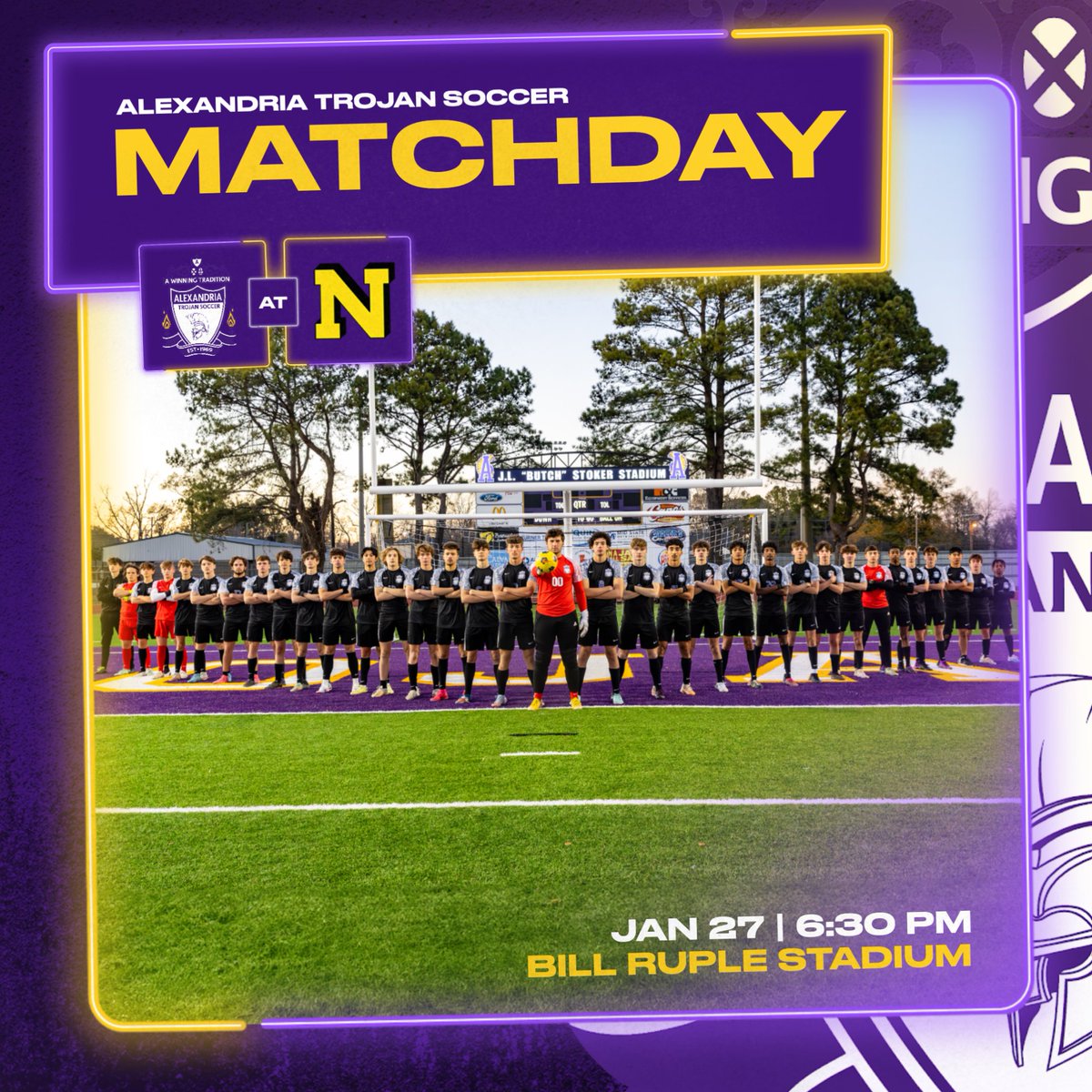 It’s MATCHDAY! The Trojans and Lady Trojans travel to Neville for the last game of the regular season. Join us for the Girls at 5:00 PM and Boys right after at 6:30 PM. Come out and support your Trojans tonight!

📸: @Brothetiger 

#ashtrojans #ashsoccer #TrojandomiNATION