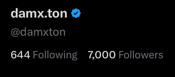 I just hit 7000 followers🔥

Thanks to everyone for the support.

I will give $7.000 in $TON to one person that follows me and retweet this post.

Don't forget to comment your $TON address.

Ends in 48 hrs