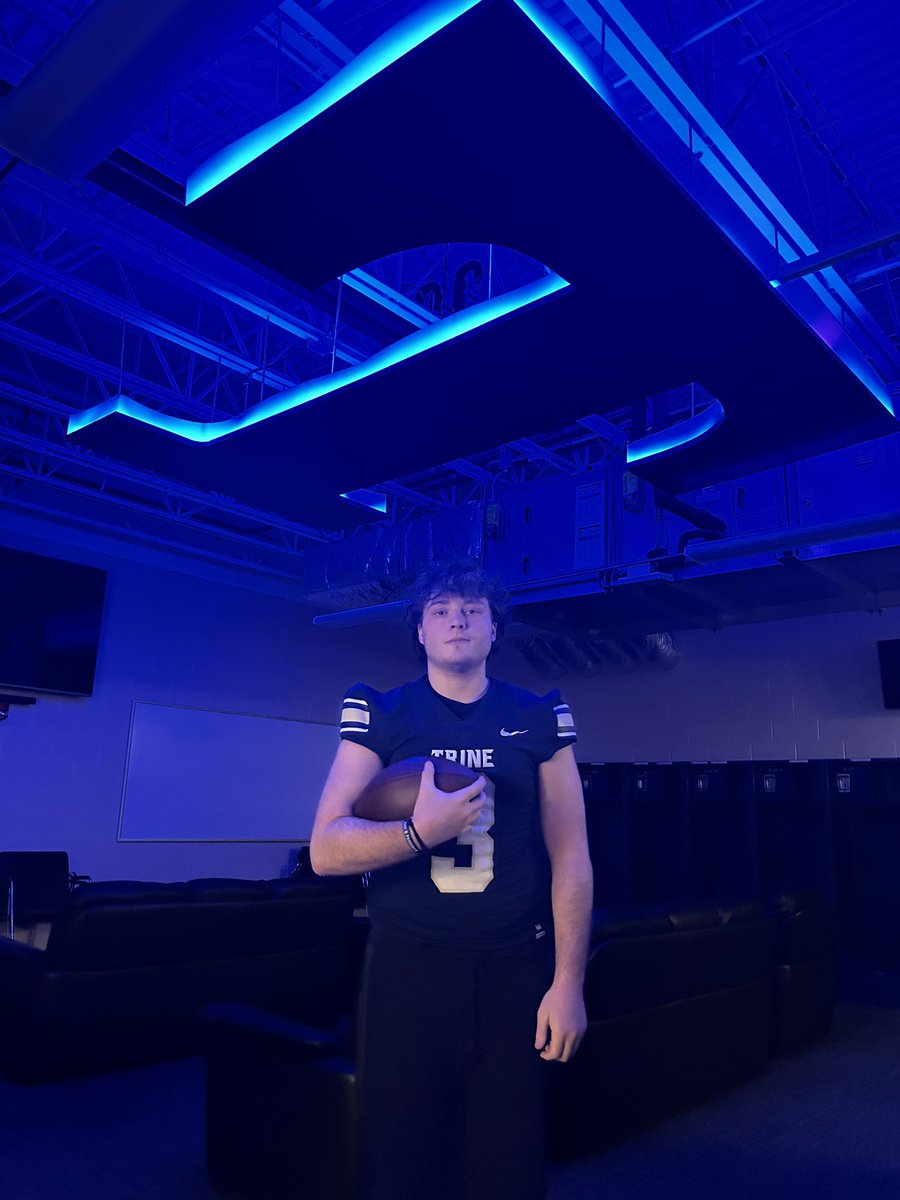 Jayden McCarthy (@jjoe_1313) on Twitter photo After a great conversation with <a href="/CoachJKinsey/">Jacob Kinsey</a> I’m blessed to receive my second offer from <a href="/TrineThunderFB/">Trine Thunder FB</a>! 🟦⬜️💪! <a href="/CoachAbbs/">Troy Abbs</a> <a href="/CoachRav/">Eric Ravellette</a> @CoachBCullen <a href="/CoachRRiley/">Robert Riley</a> <a href="/CoachTBolen/">Tyler Bolen</a> <a href="/CoachWilliamsJ/">Jonas Williams</a> <a href="/CoachOiler/">Coach Oiler</a> <a href="/Coach_Bergman/">Eric Bergman</a> <a href="/ColtArthur/">Coach Arthur</a> <a href="/Coach_Kleats61/">Neal Simmons</a> <a href="/CoachRowe_/">Casey Rowe</a> After a great conversation with <a href="/CoachJKinsey/">Jacob Kinsey</a> I’m blessed to receive my second offer from <a href="/TrineThunderFB/">Trine Thunder FB</a>! 🟦⬜️💪! <a href="/CoachAbbs/">Troy Abbs</a> <a href="/CoachRav/">Eric Ravellette</a> @CoachBCullen <a href="/CoachRRiley/">Robert Riley</a> <a href="/CoachTBolen/">Tyler Bolen</a> <a href="/CoachWilliamsJ/">Jonas Williams</a> <a href="/CoachOiler/">Coach Oiler</a> <a href="/Coach_Bergman/">Eric Bergman</a> <a href="/ColtArthur/">Coach Arthur</a> <a href="/Coach_Kleats61/">Neal Simmons</a> <a href="/CoachRowe_/">Casey Rowe</a>