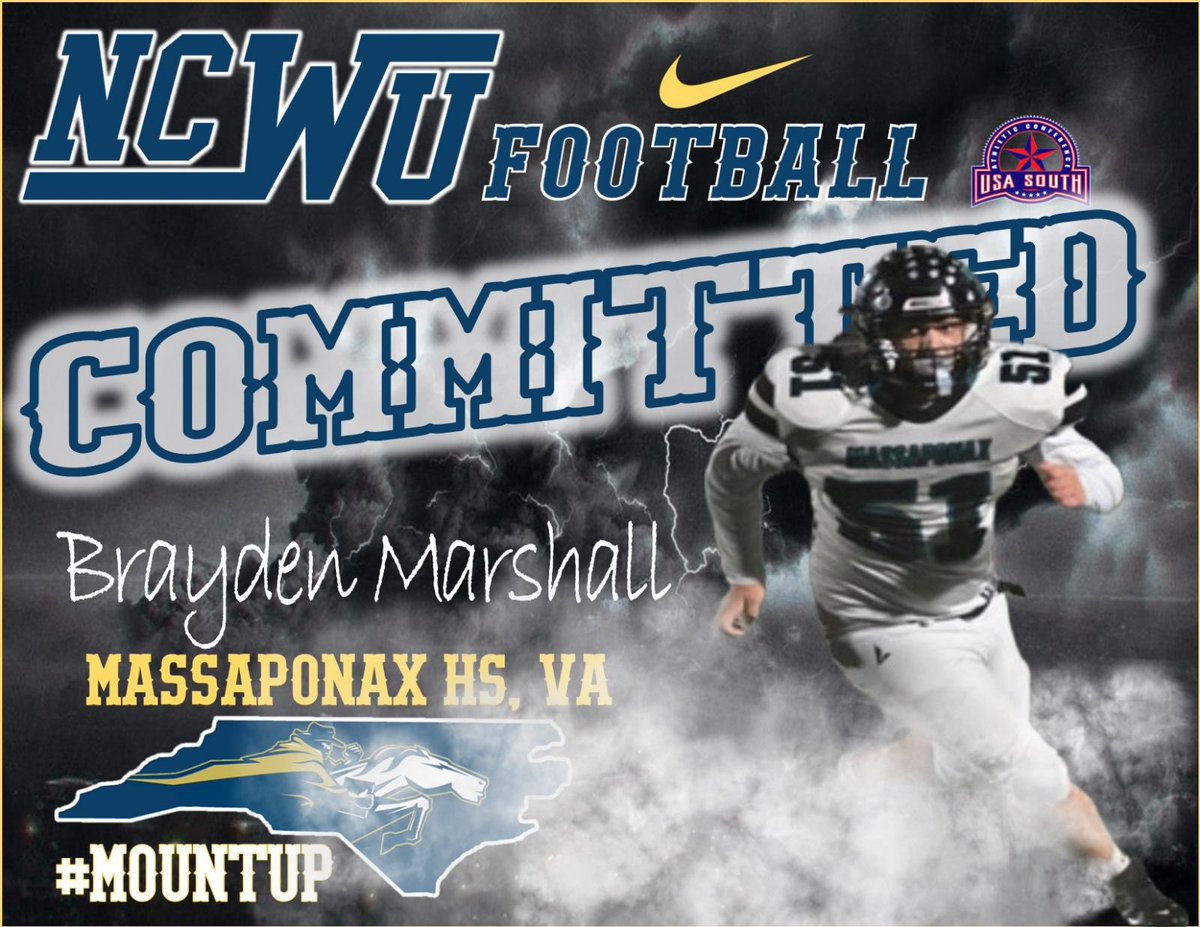 BraydenMarshall's tweet photo. #AGTG I am blessed to announce my commitment to North Carolina Wesleyan University!!!! Thank you to everyone who helped me get here! @Q_Tobias41 @Coach_Filkovski @BlackD_football https://t.co/1HQNeUSRrh