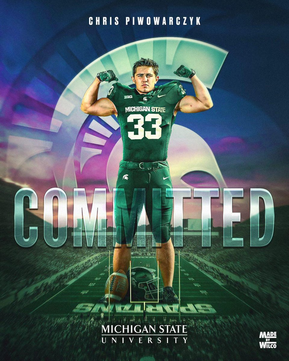 After an amazing conversation with @CoachHawk_5 I am beyond blessed to announce that I will be accepting a PWO offer to continue my academic and athletic career at Michigan State University!!🟢⚪️ #GoGreen #SD4L 
@Coach_Smith @JoeS_Rossi @halleral @ChadWilt @MSU_Football