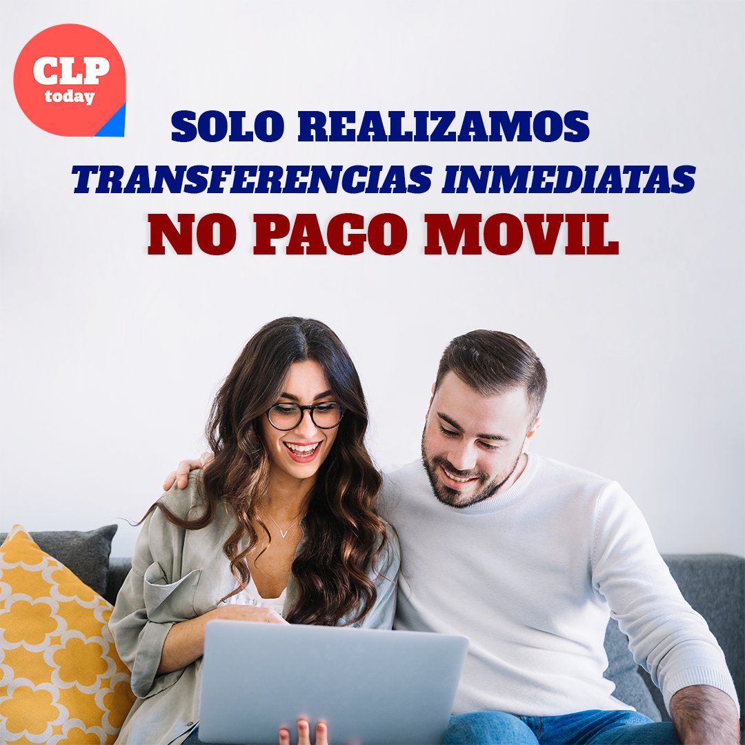 CLPTODAY's tweet photo. Solo trabajamos con cuentas bancarias y no con pago móvil en Venezuela 🇻🇪

Las transferencias inmediatas hacen llegar igual de rápido y seguro tu dinero 💸🔥

#venezolanosenelmundo #venezuela #cambiodivisas #remesasvenezuela #casadecambio #CLPToday https://t.co/ejD44xSb4C